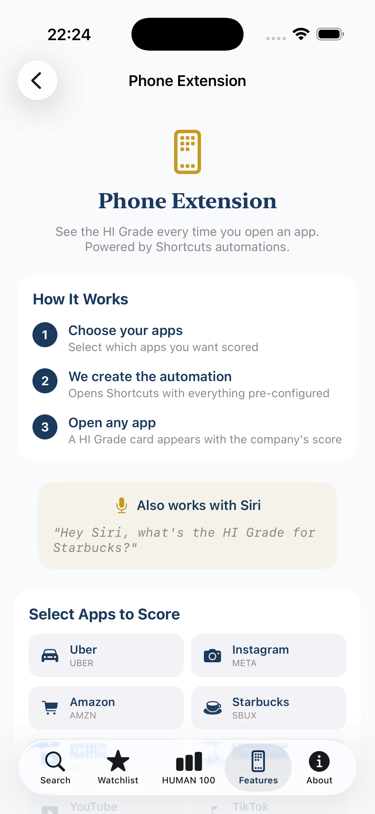 Phone Extension with Siri integration